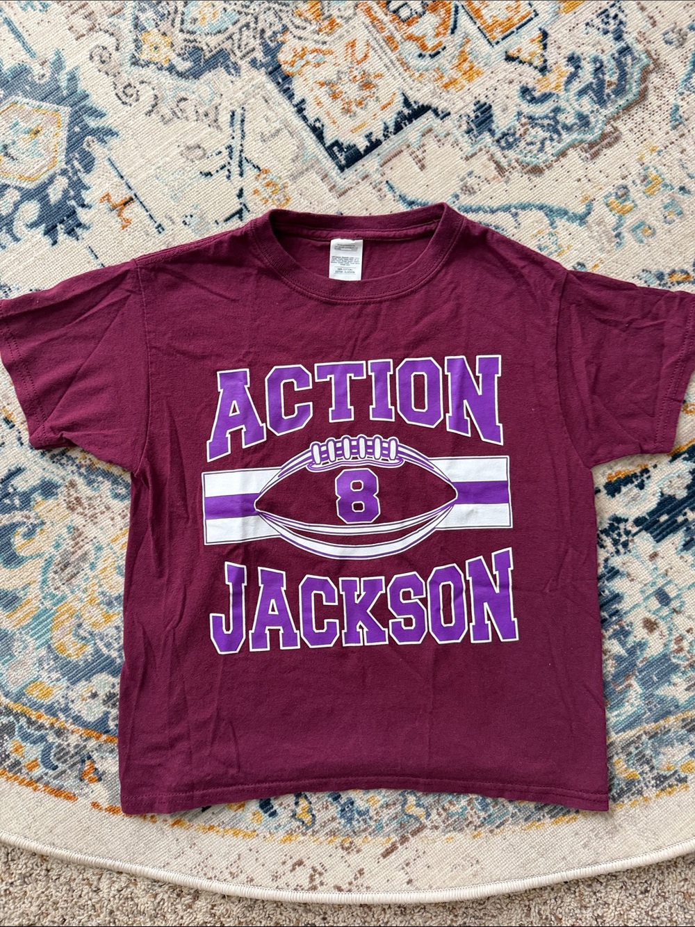 Action Jackson Kids' Football Graphic Tee - Maroon